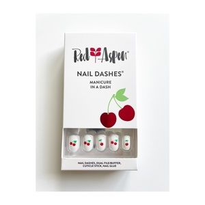 Red Aspen Cherry on Top short nail dash